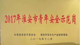 2017年度被表彰為市級青年安全示范崗
